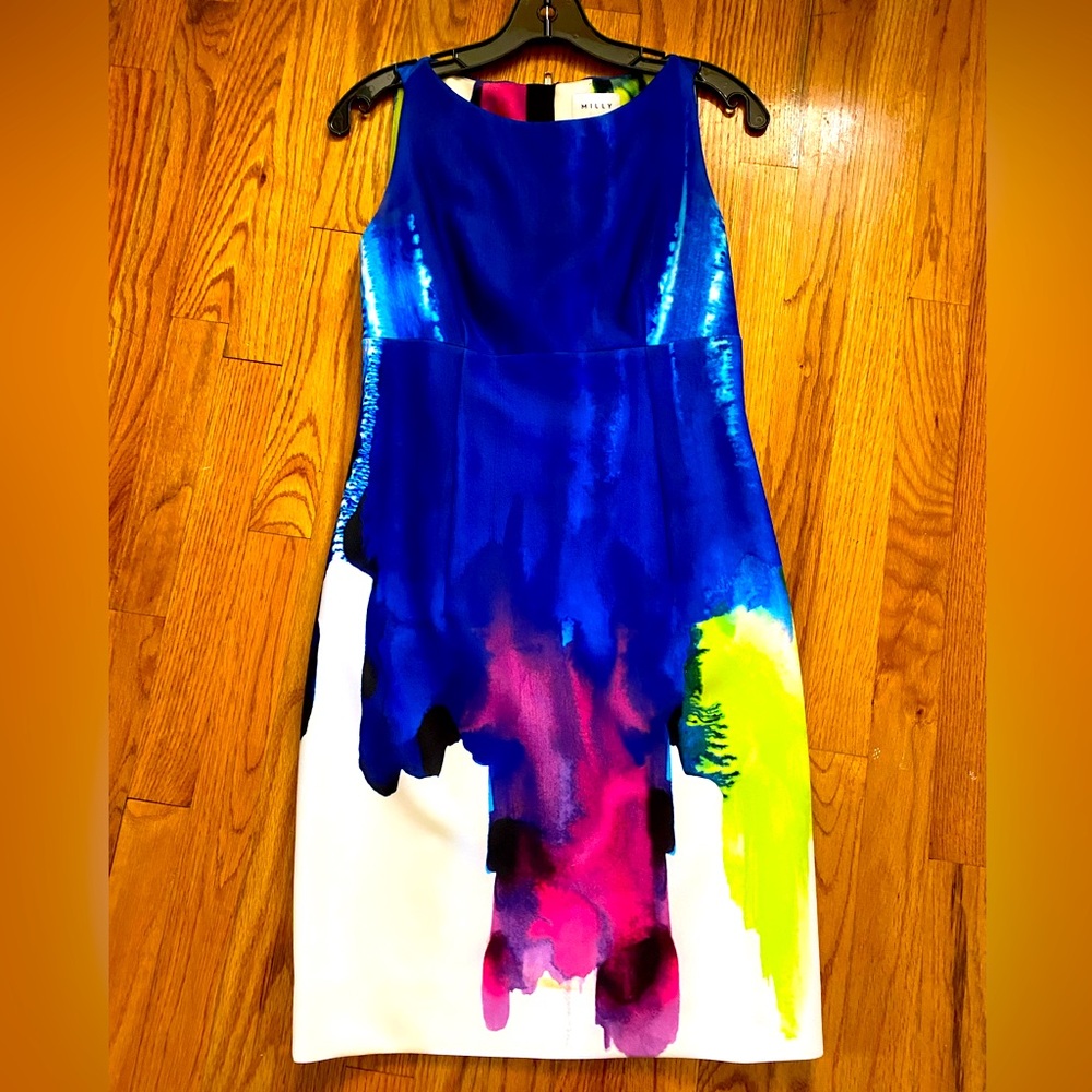 Milly Dress, Size 4, watercolor print, perfect condition! Worn once!
